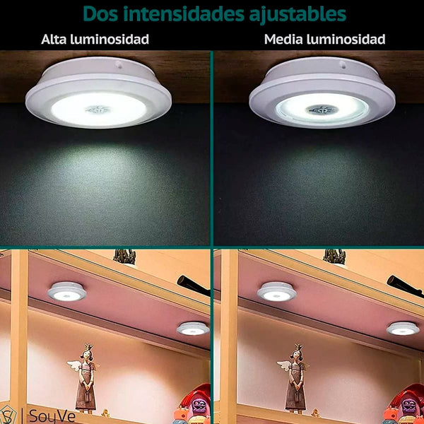 Lámpara Luces Led X3 Multiusos Luz De Tacto Control Remoto