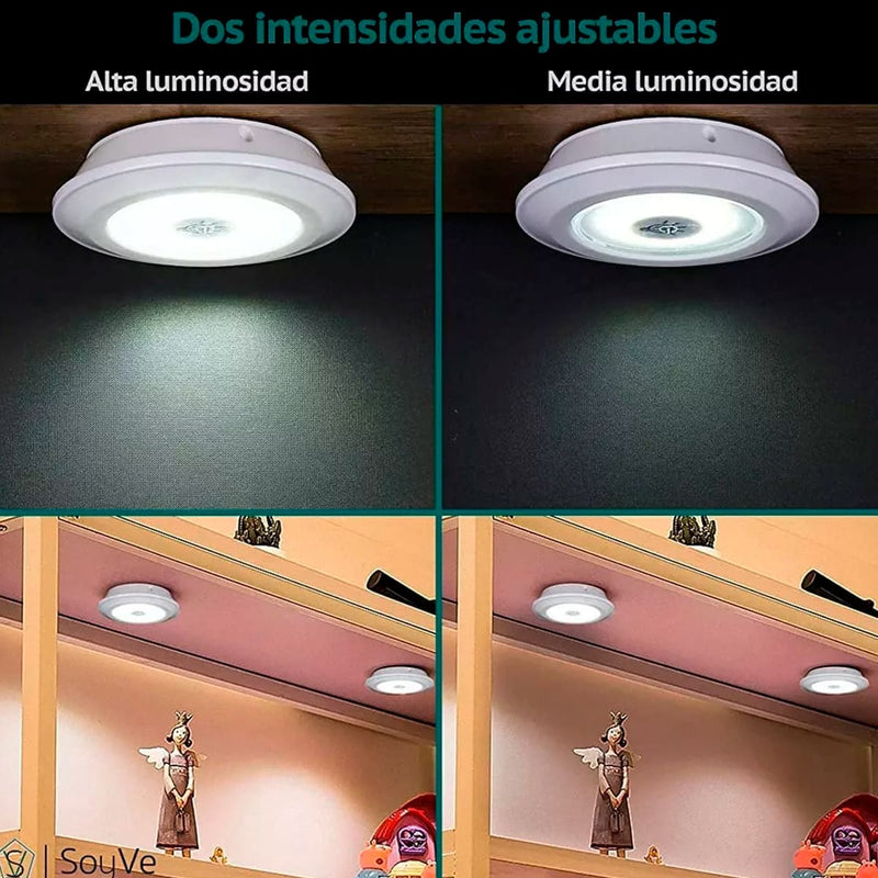 Lámpara Luces Led X3 Multiusos Luz De Tacto Control Remoto